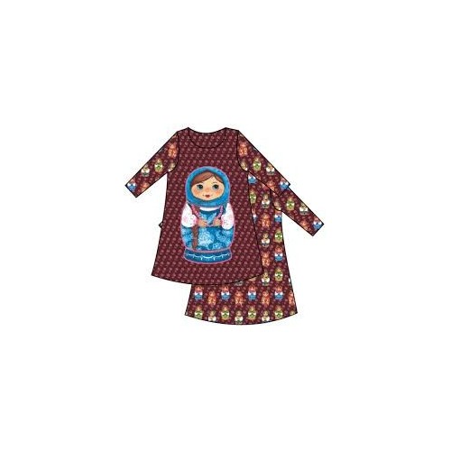 Panel 120 x 150 cm de Jersey de Algodón - Matrioska 2