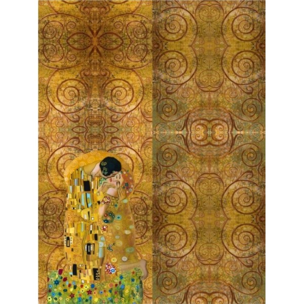 Panel 200 x 150 cm de Jersey de Algodón - El Beso - Gustav Klimt