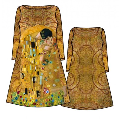 Panel 200 x 150 cm de Jersey de Algodón - El Beso - Gustav Klimt