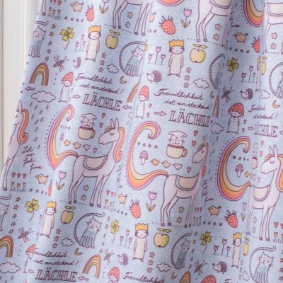 Tela Jersey de Algodón Orgánico - Unicornios