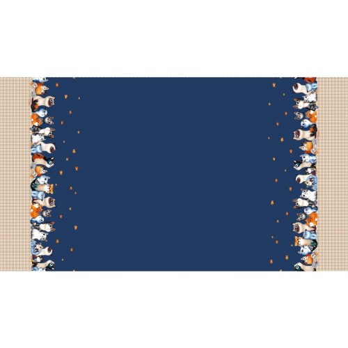 Tela Algodón Michael Miller- Patchwork Americano - Cenefa Gatos