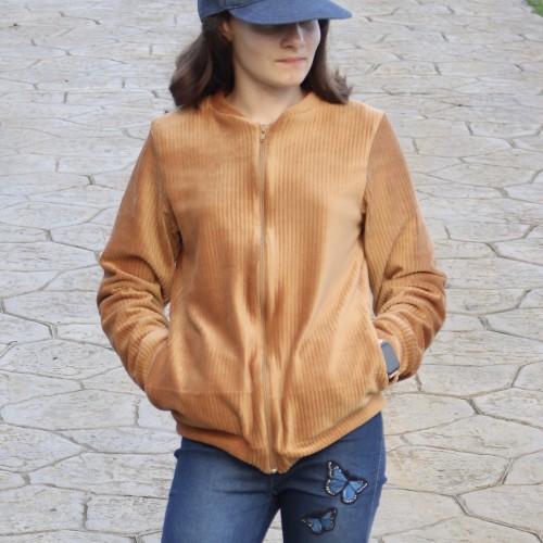 Tela Jersey de Pana ancha - Camel 2