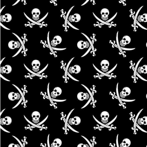 Tela Algodón - Estampado - Calaveras Piratas