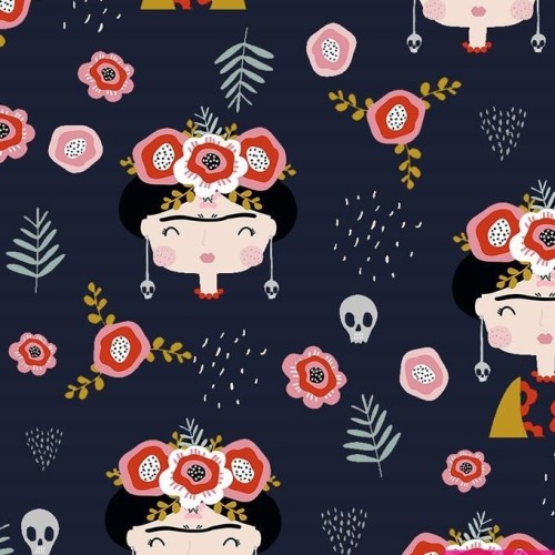 Tela Algodón - Estampado - Frida