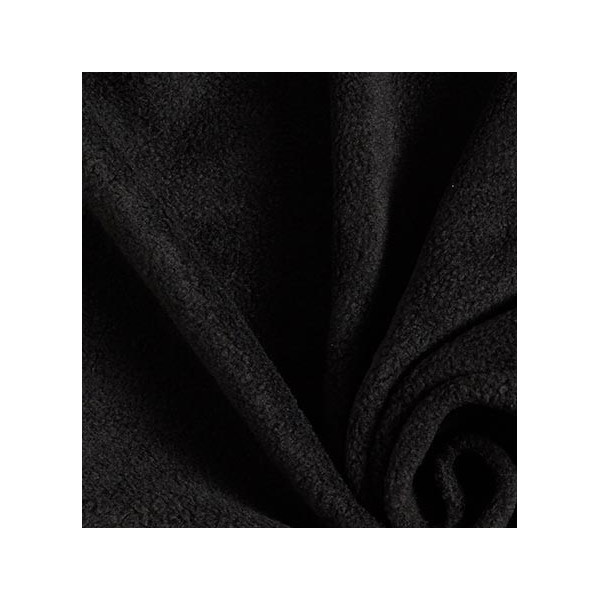 Tela de Forro Polar - liso - Negro