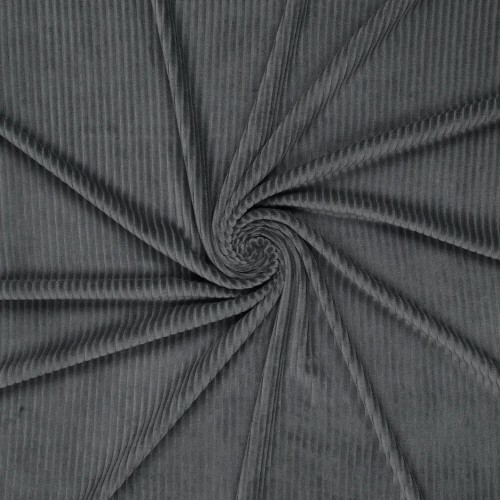 Tela Punto de Pana ancha - Gris