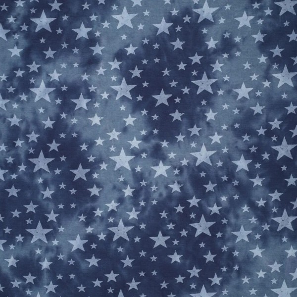 Tela Sudadera pelo interior - Tie Dye Estrellas