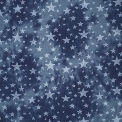 Tela Sudadera pelo interior - Tie Dye Estrellas