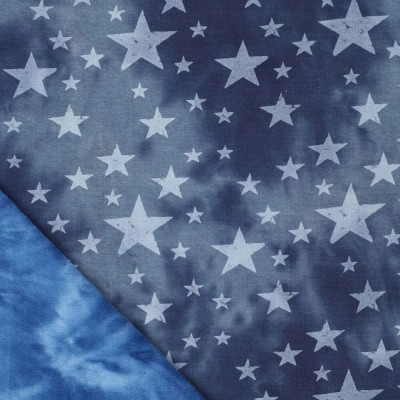 Tela Sudadera pelo interior - Tie Dye Estrellas