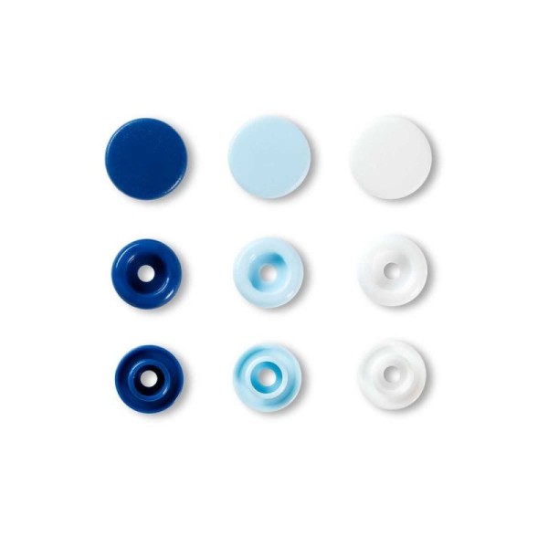Pack multicolor Botones de presión - Prym Love - 393009 - marino/celeste/blanco Pack multicolor Botones de presión - Prym Love - 393009 - marino/celeste/blanco