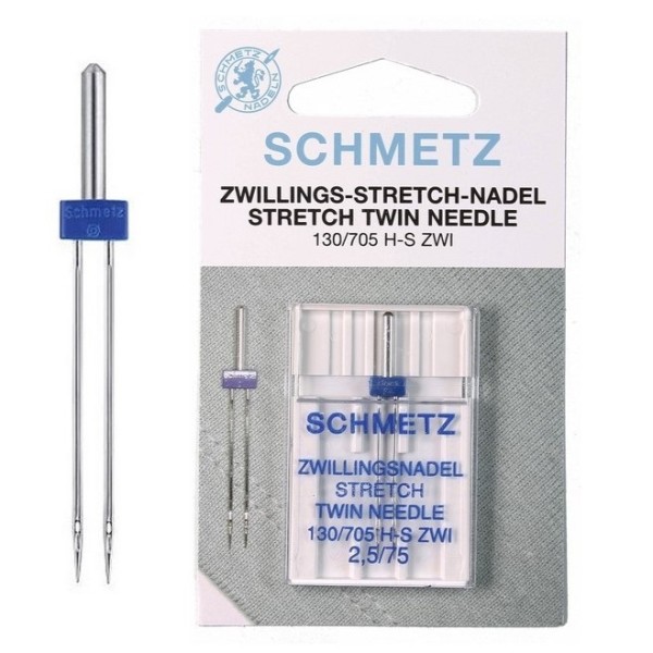 Aguja gemela SCHMETZ Stretch - 2,5/75