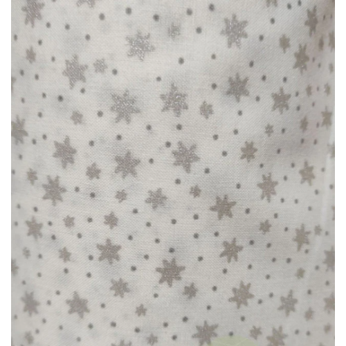 Popelin de algodón tecnosani - hidrófugo y antibacteriano - Estrellas plata