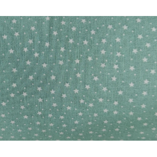 Popelin de algodón tecnosani - hidrófugo y antibacteriano - Estrellas Mint