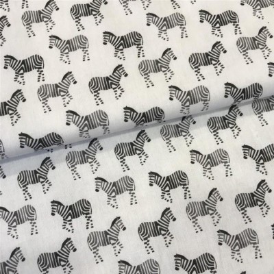 Popelin de algodón tecnosani - hidrófugo y antibacteriano - Cebras