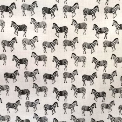 Popelin de algodón tecnosani - hidrófugo y antibacteriano - Cebras