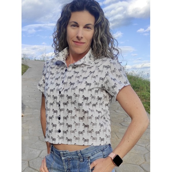 Popelin de algodón tecnosani - hidrófugo y antibacteriano - Cebras