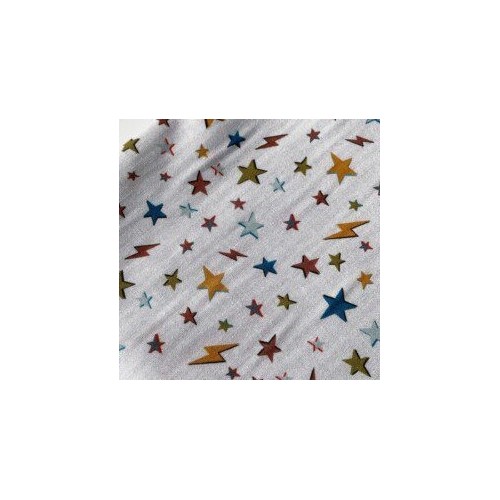 Popelin de algodón tecnosani - hidrófugo y antibacteriano - Estrellas y Rayos