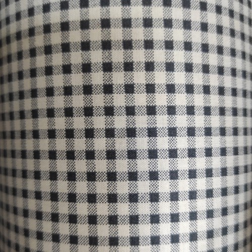 Popelin de algodón tecnosani - hidrófugo y antibacteriano - Vichy negro-beige