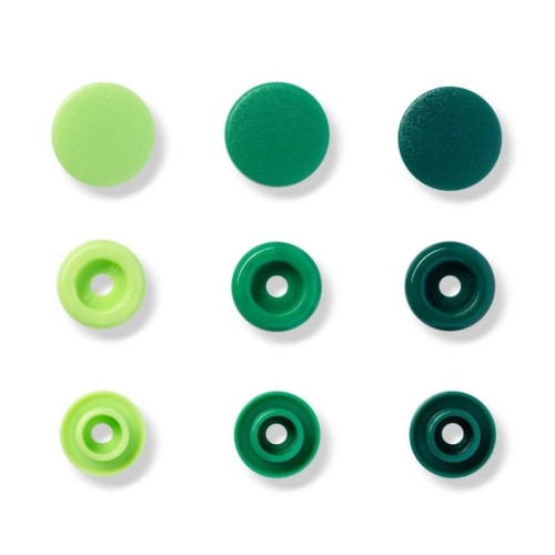 Pack multicolor Botones de presión - Prym Love - 393001 - Verdes 2