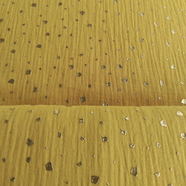 Doble Gasa Brillos - Amarillo mostaza Copos