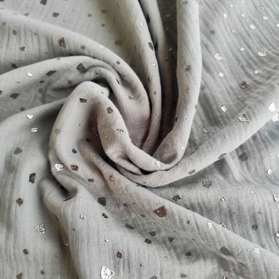 Doble Gasa Brillos - Gris Copos