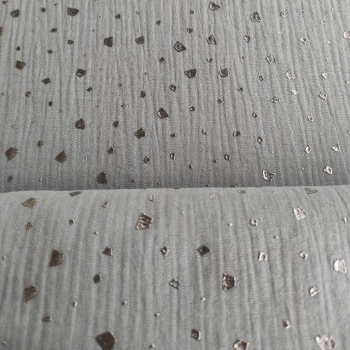 Doble Gasa Brillos - Gris Copos 2