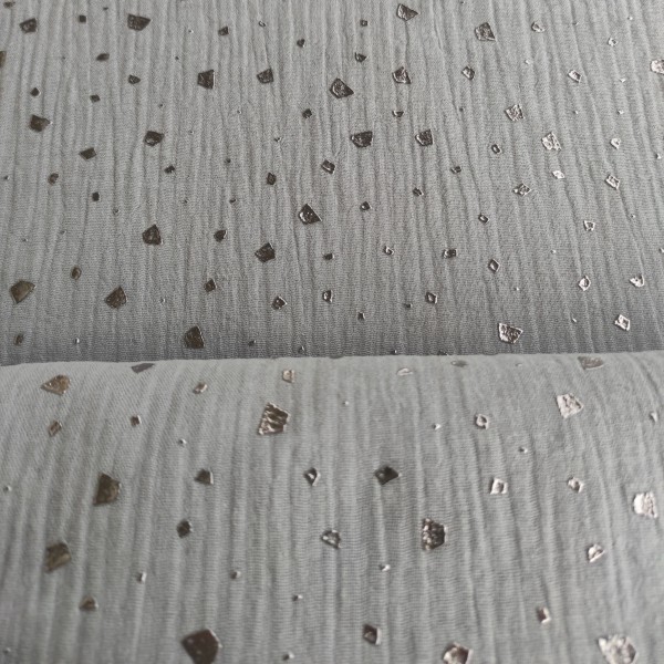 Doble Gasa Brillos - Gris Copos