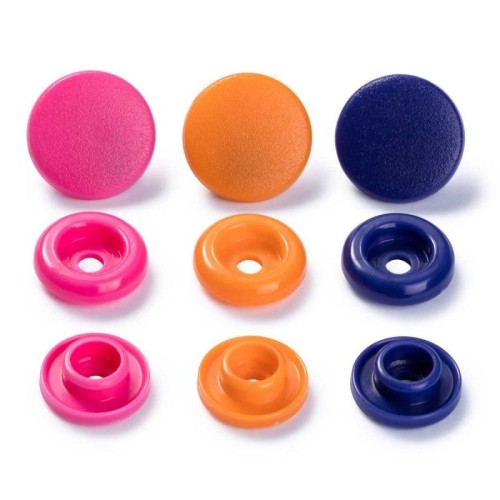 Pack multicolor Botones de presión - Prym Love - 393006 - rosa fucsia/naranja/morado 2