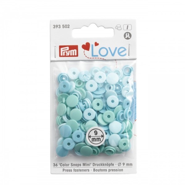 Pack multicolor Botones de presión - Prym Love Mini - 393502 - Mint