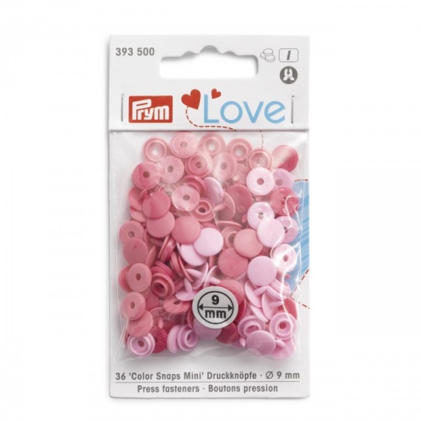 Pack multicolor Botones de presión - Prym Love Mini - 393500 - Rosas