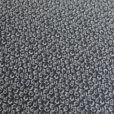 Tela Algodón - Patchwork - Caras Gatos negro