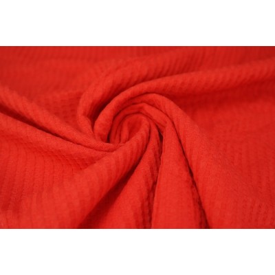 Tela Punto Waffle de Algodón - rojo