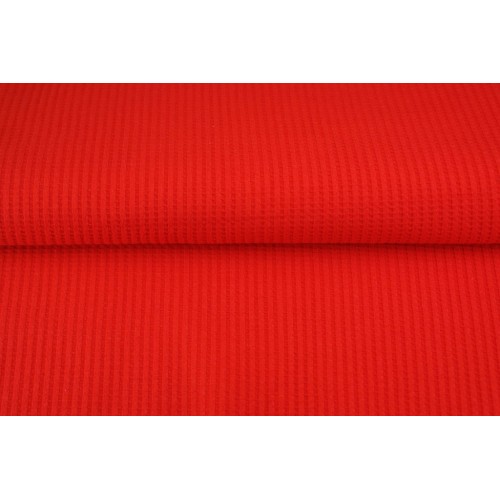 Tela Punto Waffle de Algodón - rojo
