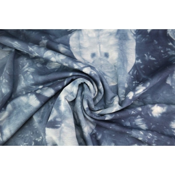 Punto de Sudadera afelpada - Tie-Dye - Azul