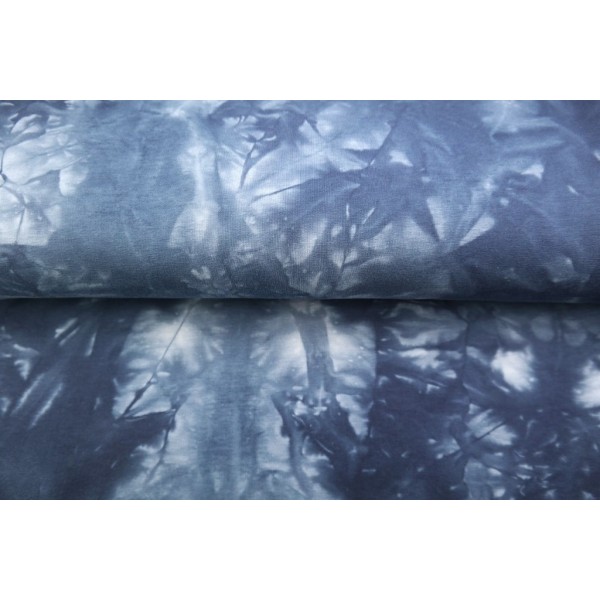 Punto de Sudadera afelpada - Tie-Dye - Azul