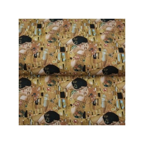 Tela Jersey de Algodón - "El Beso" Gustav Klimt