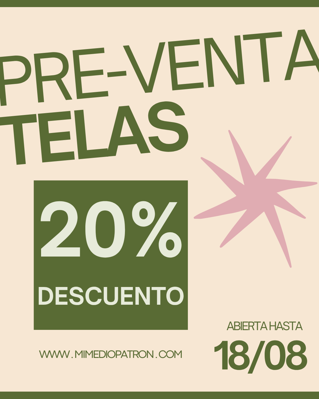 PRE-VENTA abierta hasta el 18/08/2025